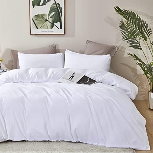 Karever Juego De Edredón Blanco Cal King Pure White Beddig S