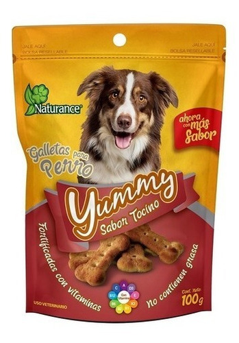 Yummy Galletas Sabor Tocino Perro 100grs Naturance