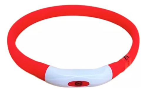 Collar Para Perro Luminoso Luz Led Carga Usb Talla S 40cm