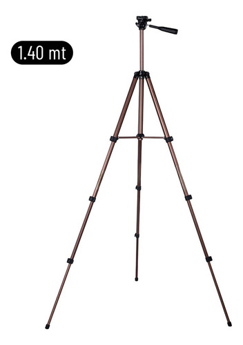 Tripé Profissional Para Câmeras E Celulares Regulagem Até 140cm