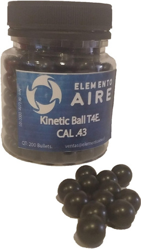 Balín Traumático Kinetic .43 Defensa Personal