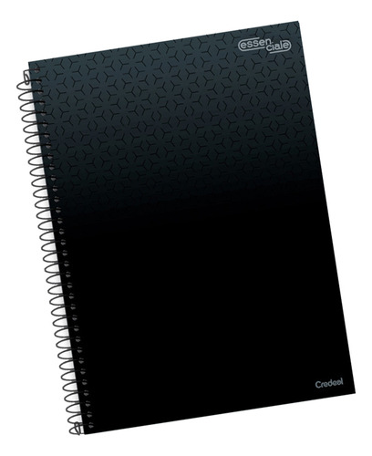 Caderno Capa Preta Dura Uni 10 Matérias 200 Folhas