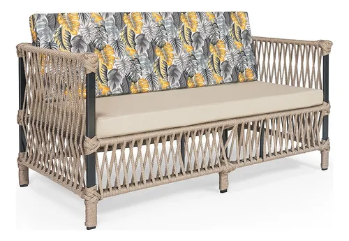 comprar Sofá Londres 1,36 De Corda Náutica E Alumínio Moderno 