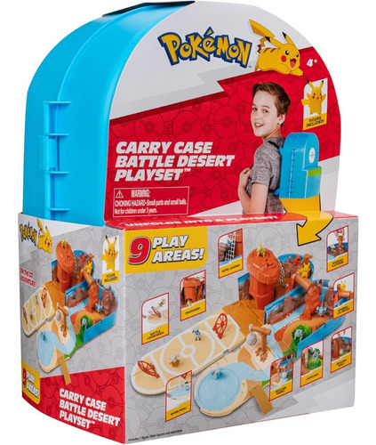 Pokemon, Set Juego Battle Desert, Mochila Estuche Portatil