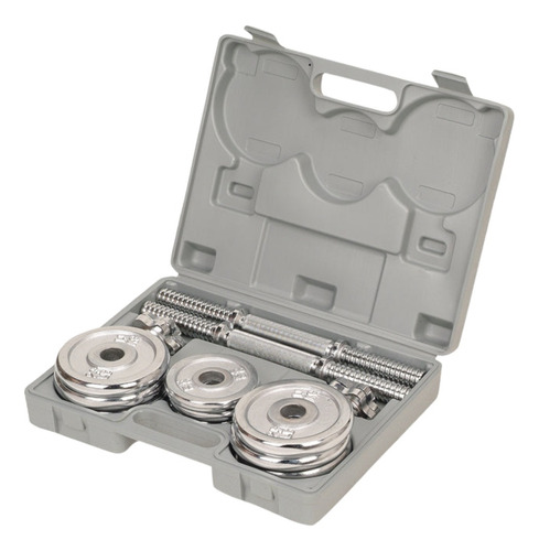 Sunny Juego De Mancuernas Cromadas De 33 Lb Mod.014 Color Gris