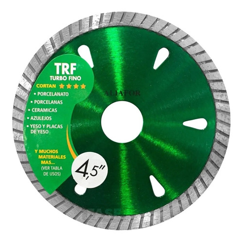 Disco De Corte Porcelanato Ceramica Trf-4.5 Aliafor Verde