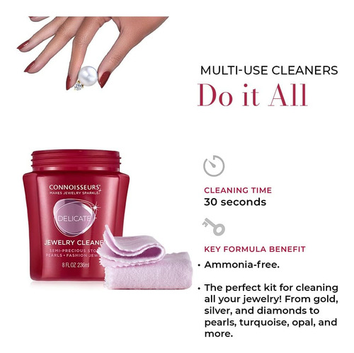 Connoisseurs Kit De Limpieza De Joyas Multiusos, Solución Lí