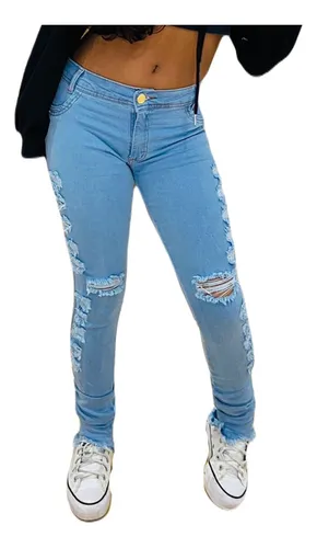 Calça rasgada mercado best sale livre
