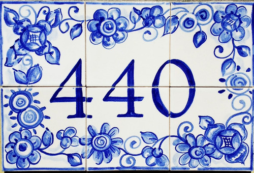 Cartel.dirección. Número De Casa.letrero De Calle. Ceramica