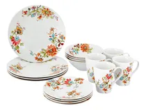 Comprar Vajilla Gibson Doraville Floral Para 4 Personas 16 Piezas