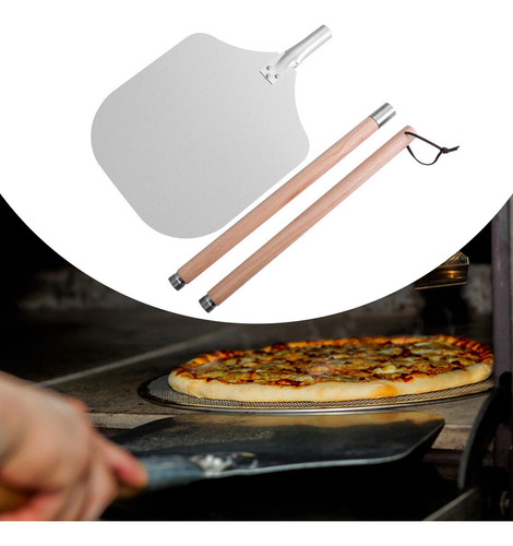 Mango De Madera De Cáscara De Pizza De 12 97.2 Cm Con Caja