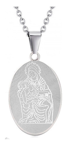 Collar Medalla Virgen Nuestra Señora De Los Dolores +estuch