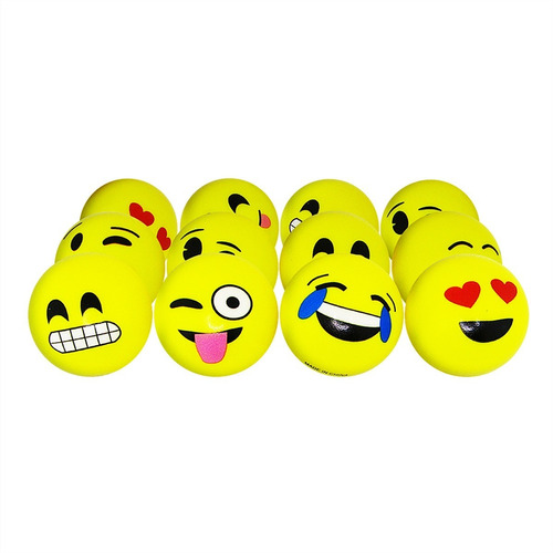 12 Pelotas Antistress Emoji Souvenir 63 Mm Regalo