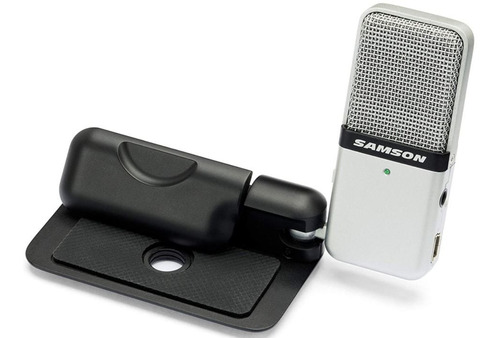 Imagen 2 de 5 de Micrófono Samson Go Mic condensador cardioide y omnidireccional silver