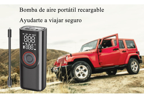~ Inflador De Llantas Para Auto Portatil, 150psi 80w 6000mah