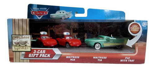 Disney Cars Waitress Mia & Tia, Flo With Tray Lenticulares