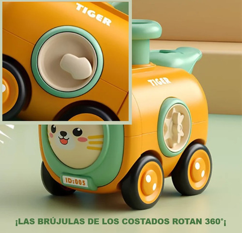 Tren De Juguete Para Bebé Inercial Con Silbato 2 Caras