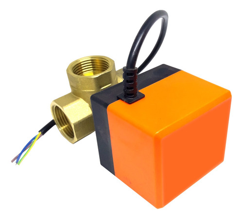 Válvula Esfera Motorizada Tipo T 1/2 220v Registro Elétrico