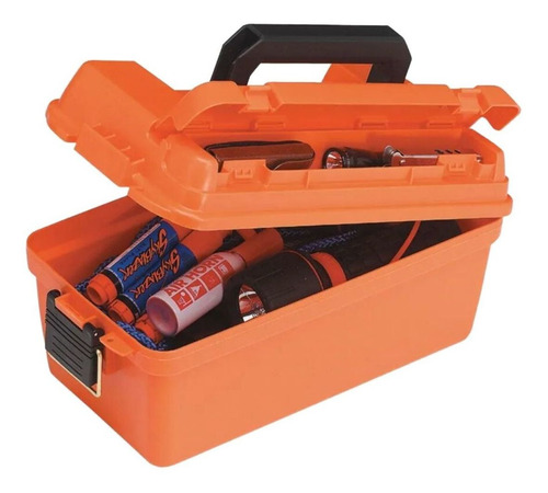 Caixa De Pesca P/ Acessórios Plano 1412-50 Multi Utilidades Cor Laranja-escuro