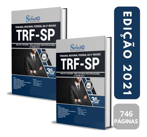 Apostila Trf3 2021 - Analista Judiciário - Área Judiciária (sem Especialidade) (2ª Edição), De Professores Especializados., Vol. 2. Editora Editora Solução, Capa Mole, Edição 2021 Em Português, 2021