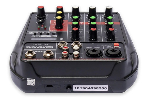 Mesa de som Console Soundvoice MC4-BT 110V/220V 4 Canais Bluetooth