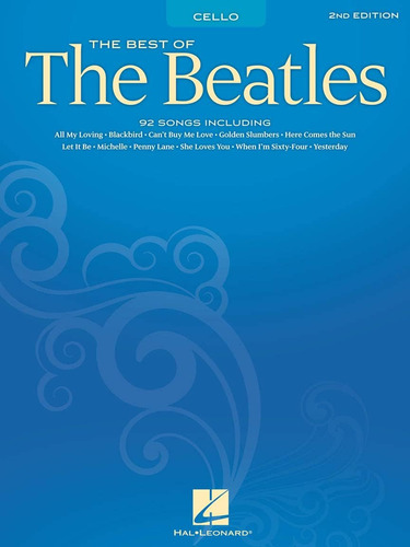 Libro Best Of The Beatles For Cello-inglés