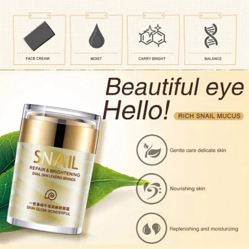 Crema Facial De Colágeno De Caracol, Blanqueadora, Hidratant