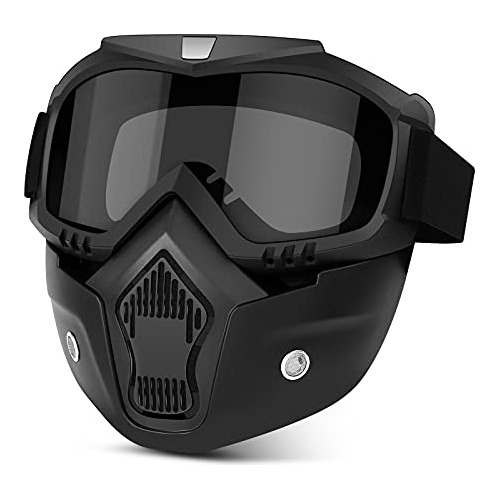 Gafas De Motocicleta Máscara Facial Desmontable