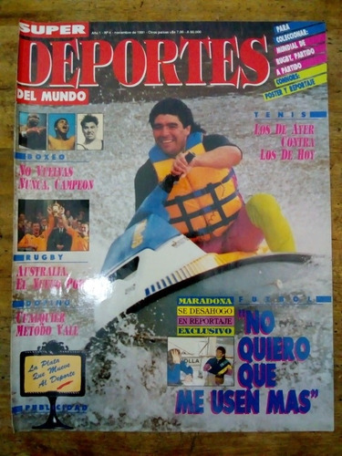 Recorte Diego Armando Maradona En Moto De Agua