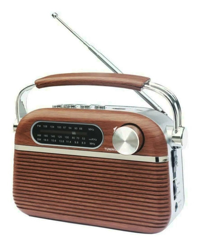 Radio Daewoo Retro Madera Di-rh221br Bluetooth Usb Vintage