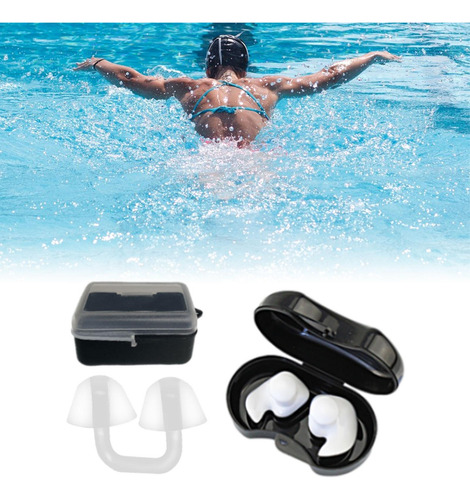 Tapón Para Los Oídos De Natación Y Clip Para La Nariz Con