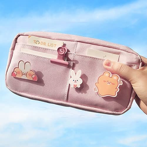 Estuche Para Lapiz 3 Pieza Insignia Estetico Material Kawaii