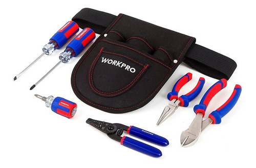 Juego De 7 Piezas Para Electricista Con Cartuchera Workpro