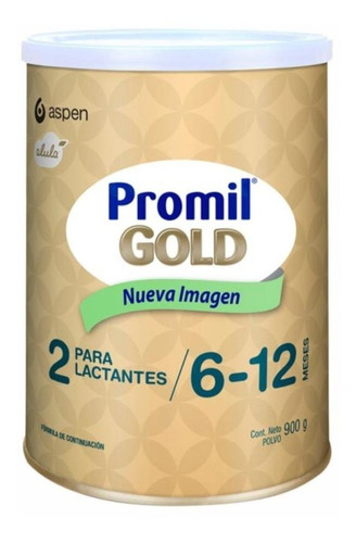 Leche de fórmula en polvo sin TACC Aspen Promil Alula Gold 2 en lata de 1 de 900g - 6  a 12 meses