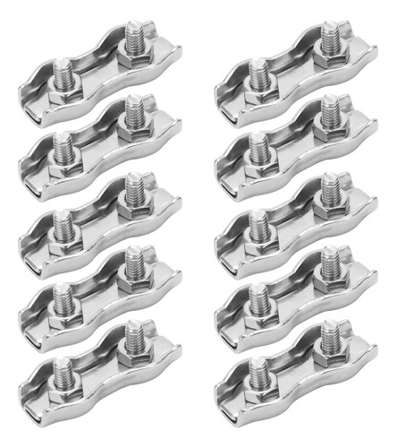 Abrazadera De Cable Doble De Acero Chuck Lock 304 S, 10 Unid