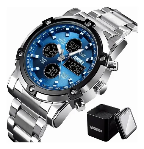 comprar Reloj Digital Hombre Acero Inoxidable Deportivo Impermeable