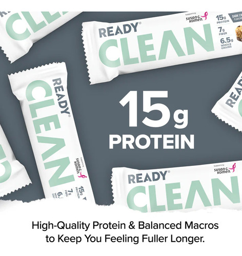 Ready Clean Barras Proteína (15g) Chocolate 20pzs