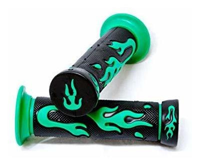 Krator Atv Pwc Green Flame Grips Mano Quad Utv Para Arctic