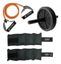 Comprar Kit 2 Tobilleras 2 Kg + Banda Elastica Media + Rueda Set Kit