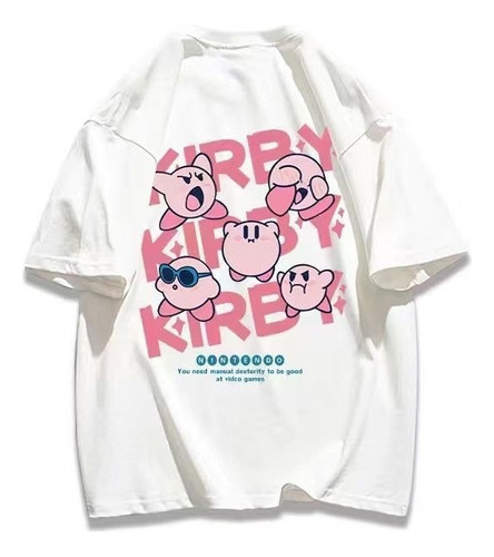 Camiseta De Manga Corta Con Estampado Casual De Corte Kirby