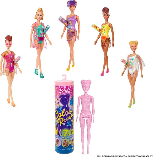 Barbie Color Reveal Muñeca 7 Sorpresas Mattel Original 100 %