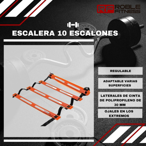 Imagen 4 de 8 de Escalera De Coordinacion Regulable 10 Escalones