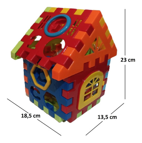 Casa Plastica Didactica Con Numeros Letras Y Formas