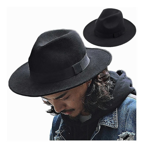 Sombrero Hombre Fedora Hipster Mujer Vintage Indiana Gamuza