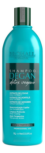 Prohall Degan Shampoo Detox Vegano De Limpeza Profunda 1l
