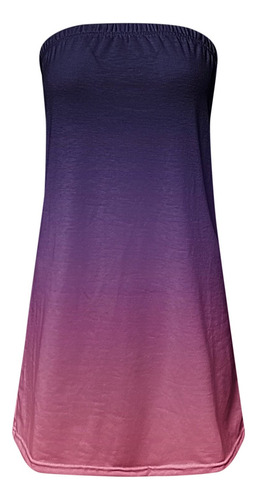 Una Playera Sin Tirantes Tipo Bandeau Para Mujer, Tubo Degra