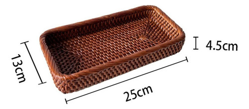 Cesta Ratán Tejida Cesta Tejida Bandeja Cesta Pequeño