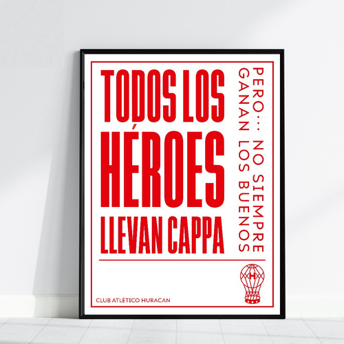 Cuadro Futbol Huracan Ideal Regalo Frases Angel Cappa