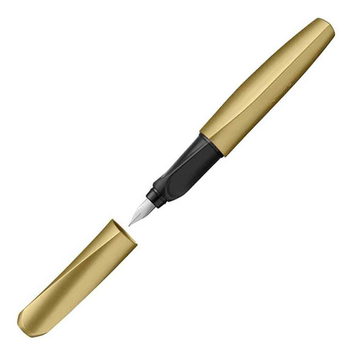 Pluma Estilográfica Pelikan Twist Punta M Pure Gold Tinta Azul