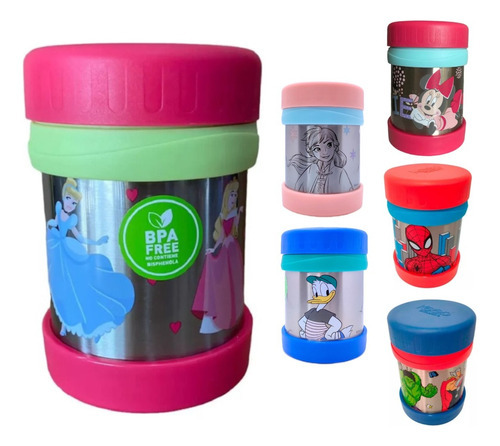 Termo Para Comida Keep 350cc Disney Niño-niña Color Fucsia Princesas